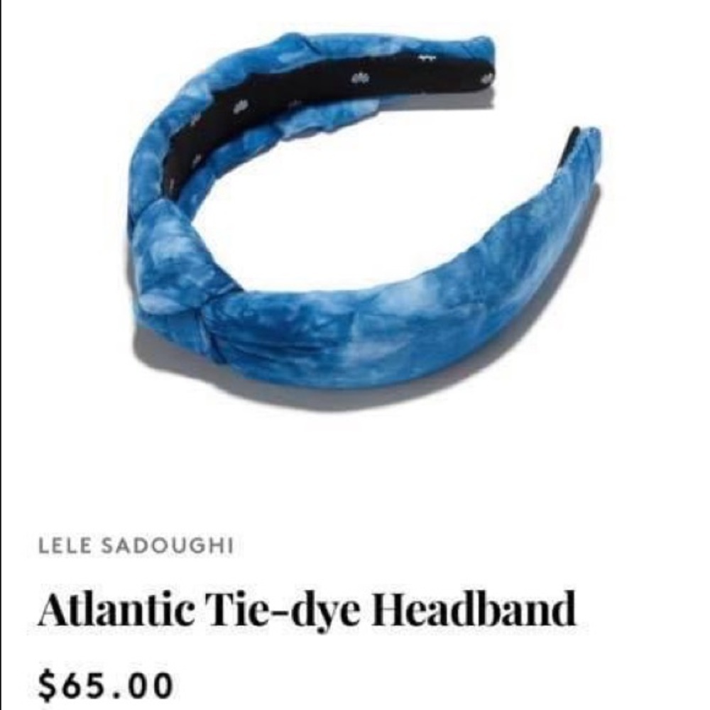 Lele Sadoughi Blue Tie Dye Headband - HTF